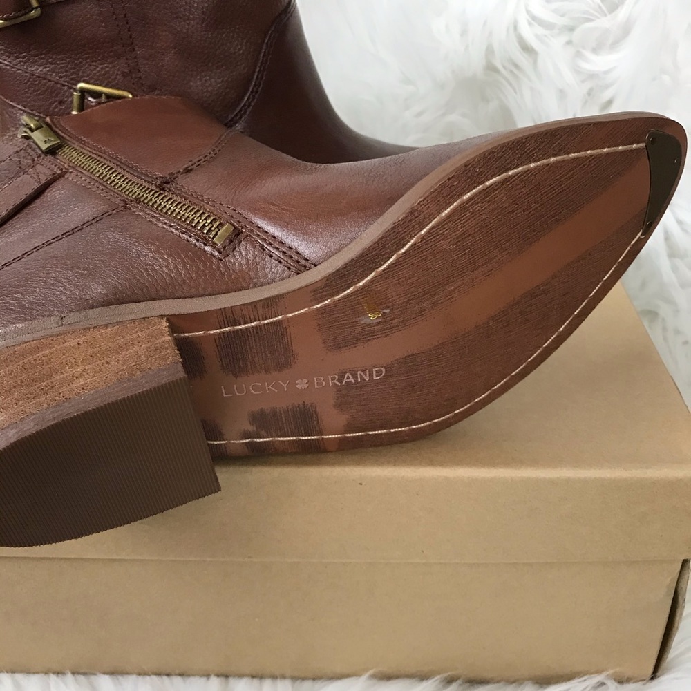Lucky Brand Caelyn Leather Western ankle bootie - Picture 6 of 10